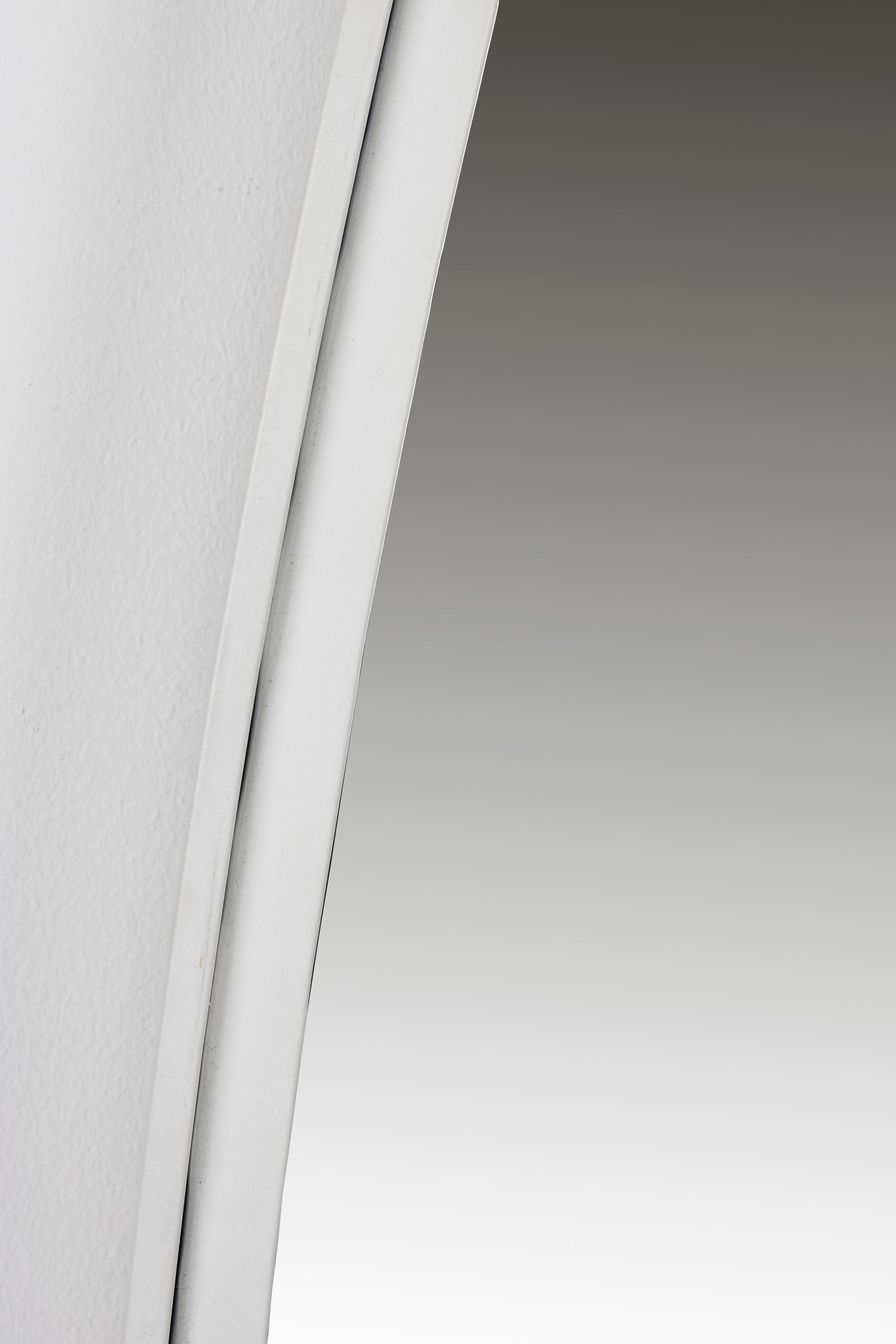 Miya White Oval Wall Mirror Large